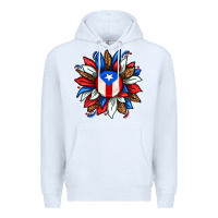 White puerto rico sunflower Premium Hoodie - texasbilliewilder