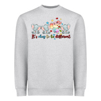 Heather Grey it's okay to be different Heavyweight Sweatshirt - MaliasSmallBusiness
