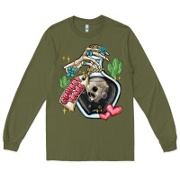 Army Green cowboy tears Long Sleeve Tee - MaliasSmallBusiness