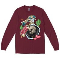Burgundy cowboy tears Long Sleeve Tee - MaliasSmallBusiness