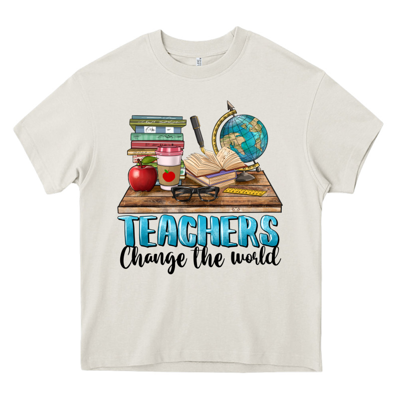 Teachers Change The World Heavy Core Tee by BarkalooDesign | Teevron