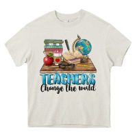 Cream teachers change the world Heavy Core Tee - BarkalooDesign