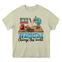 Mossy teachers change the world Heavy Core Tee - BarkalooDesign