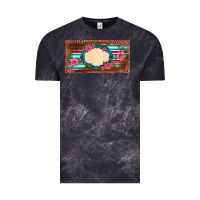 Cloud Black western pink flovers leopard serape   license plate template Vintage Tee - BarkalooDesign