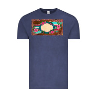 Vintage Denim western pink flovers leopard serape   license plate template Vintage Tee - BarkalooDesign