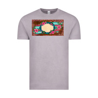 Vintage Zinc western pink flovers leopard serape   license plate template Vintage Tee - BarkalooDesign