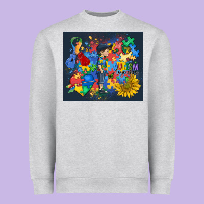 Autism Awareness Heavyweight Sweatshirt Designed By Maliassmallbusiness