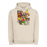 Pigment French Oak louisiana map love Urban Hoodie - OliviaCreatesArt
