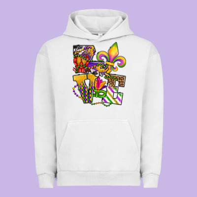 Louisiana Map Love Urban Hoodie Designed By Oliviacreatesart