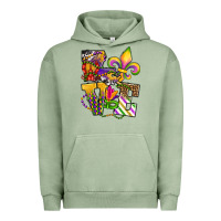 Pigment Oil Green louisiana map love Urban Hoodie - OliviaCreatesArt