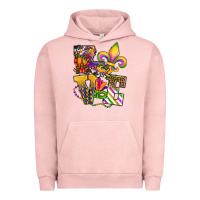 Pigment Salmon louisiana map love Urban Hoodie - OliviaCreatesArt