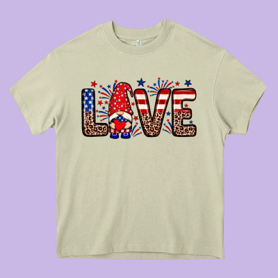 Love Gnome Heavy Core Tee Designed By Neo Western