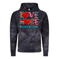 Cloud Black love more worry less Vintage Hoodie - AdoDesignShop