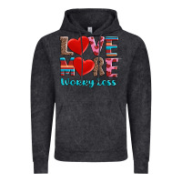 Vintage Black love more worry less Vintage Hoodie - AdoDesignShop