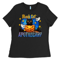 Black Black Cat Apothecary Ladies Tee - texasbilliewilder