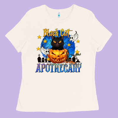 Black Cat Apothecary Ladies Tee Designed By Texasbilliewilder