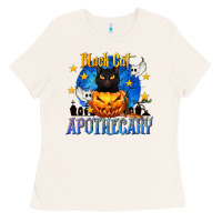 Bone Black Cat Apothecary Ladies Tee - texasbilliewilder