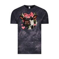 Cloud Black valentines day cow Vintage Tee - Jasminsmagicworld