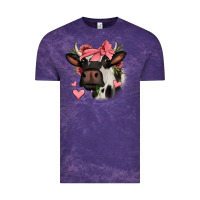Cloud Purple valentines day cow Vintage Tee - Jasminsmagicworld