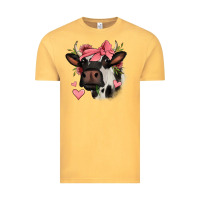 Vintage Mustard valentines day cow Vintage Tee - Jasminsmagicworld
