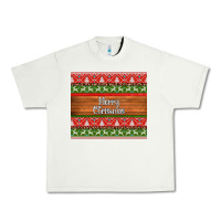 Pistachio merry christmas knitted reindeer pattern Urban Heavy Tee - Jasminsmagicworld
