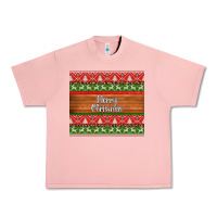 Salmon merry christmas knitted reindeer pattern Urban Heavy Tee - Jasminsmagicworld