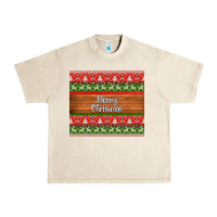 Sandshell merry christmas knitted reindeer pattern Urban Heavy Tee - Jasminsmagicworld