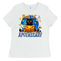 White Black Cat Apothecary Ladies Tee - texasbilliewilder