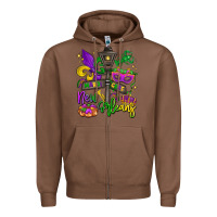 Chestnut new orleans mardi gras Zipper Hoodie - LillyAllenDesigns