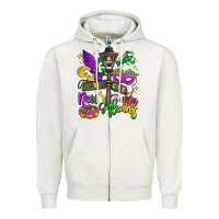 New Orleans Mardi Gras Zipper Hoodie | Teevron