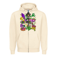 Sandshell new orleans mardi gras Zipper Hoodie - LillyAllenDesigns