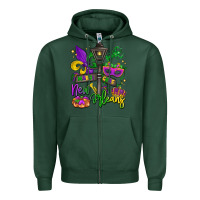 Sports Green new orleans mardi gras Zipper Hoodie - LillyAllenDesigns