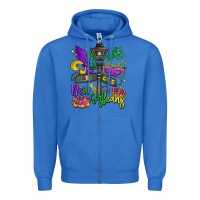 True Royal new orleans mardi gras Zipper Hoodie - LillyAllenDesigns