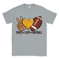 Heather Grey peace love football Classic Tee - AdoDesignShop