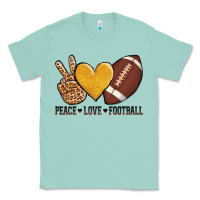 Seafoam peace love football Classic Tee - AdoDesignShop