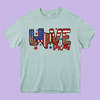 Love Texas Heavy Core Tee Designed By Neo Western