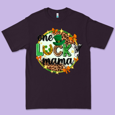 One Lucky Mama  St. Patricks Day Premium Tee Designed By Neo Western