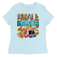 Baby Blue small business hustler Ladies Tee - Zillion Design Studio
