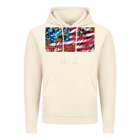Vintage Artic usa flag and leopard with wood license plate Vintage Hoodie - Artiststas