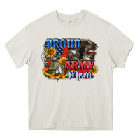 Cream Proud army mom 4th of july Heavy Core Tee - CowGirlArtShop
