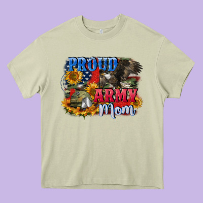 Proud Army Mom 4th Of July Heavy Core Tee Designed By Cowgirlartshop