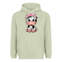 Matcha cute cow Heavyweight Hoodie - texasbilliewilder