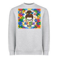 Heather Grey autism mom Heavyweight Sweatshirt - MaliasSmallBusiness