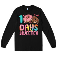 Black 100 days sweeter Long Sleeve Tee - MaliasSmallBusiness
