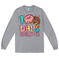 Heather Grey 100 days sweeter Long Sleeve Tee - MaliasSmallBusiness