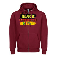 Burgundy it's the black excellence for me Zipper Hoodie - LillyAllenDesigns
