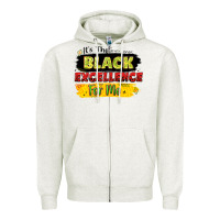 Oatmeal Heather it's the black excellence for me Zipper Hoodie - LillyAllenDesigns
