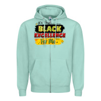 Seafoam it's the black excellence for me Zipper Hoodie - LillyAllenDesigns