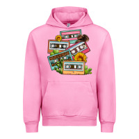 Fuchsia Pink 90s country caassette tapes Urban Hoodie - OliviaCreatesArt
