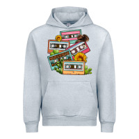 Heather Grey 90s country caassette tapes Urban Hoodie - OliviaCreatesArt